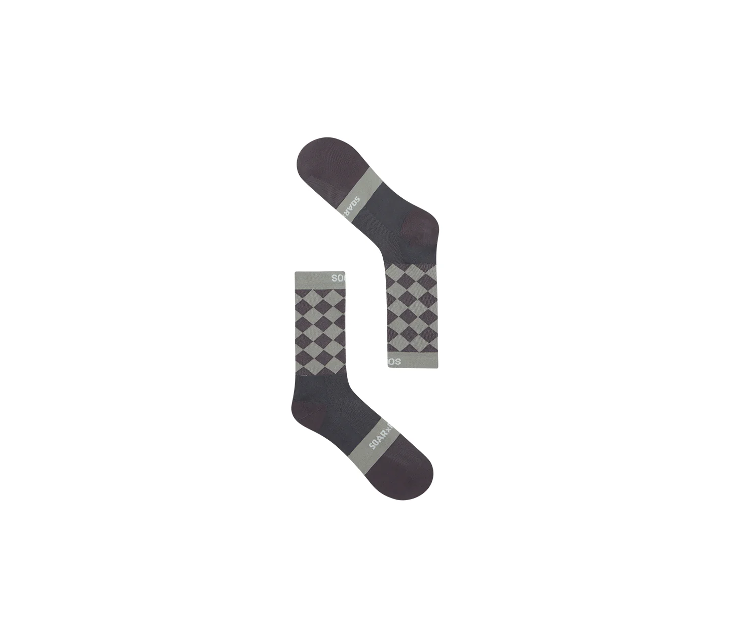 Diamond Crew Sock | Dark Grey/Light Grey - Image 2