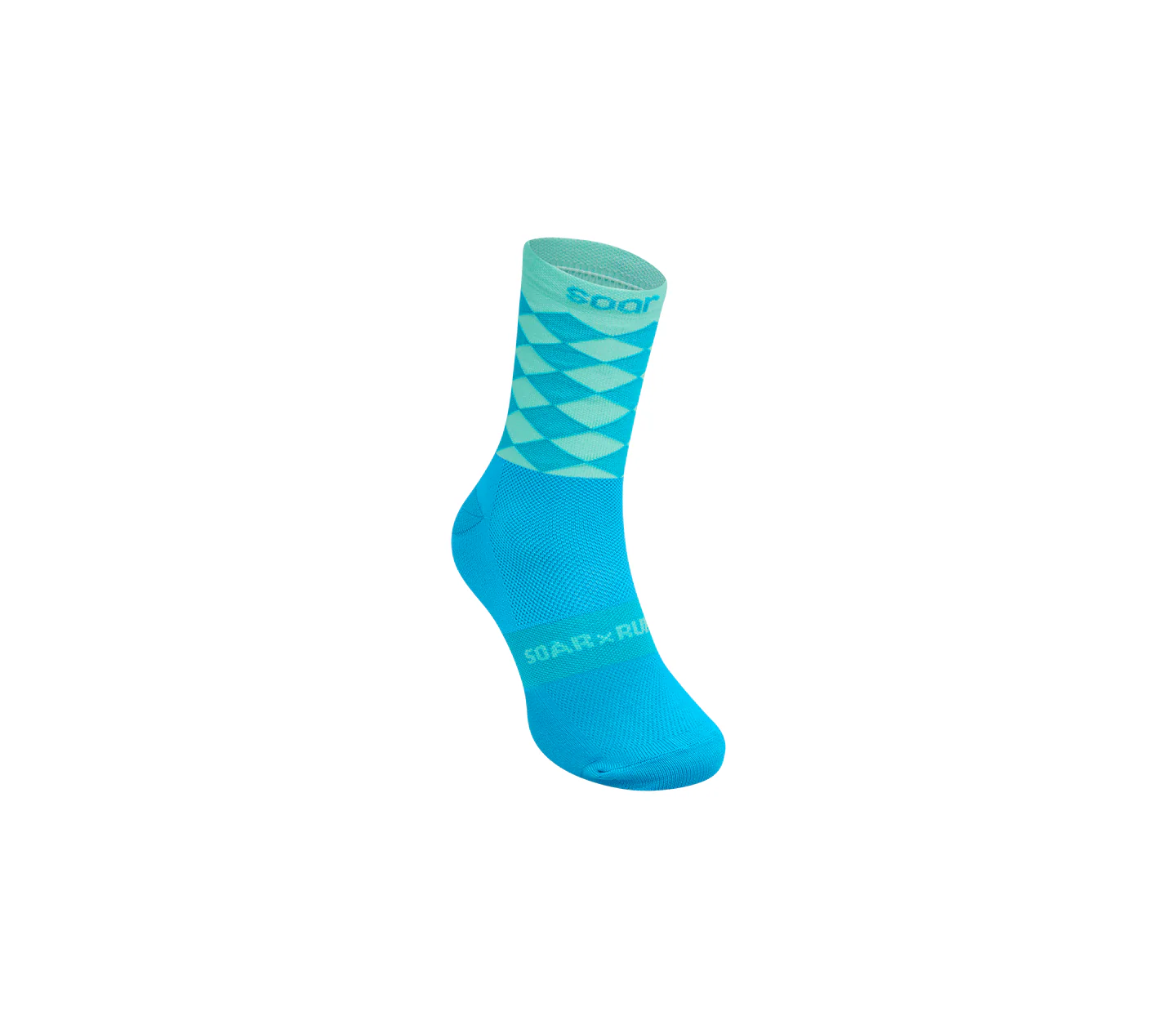 Diamond Crew Sock | Turquoise