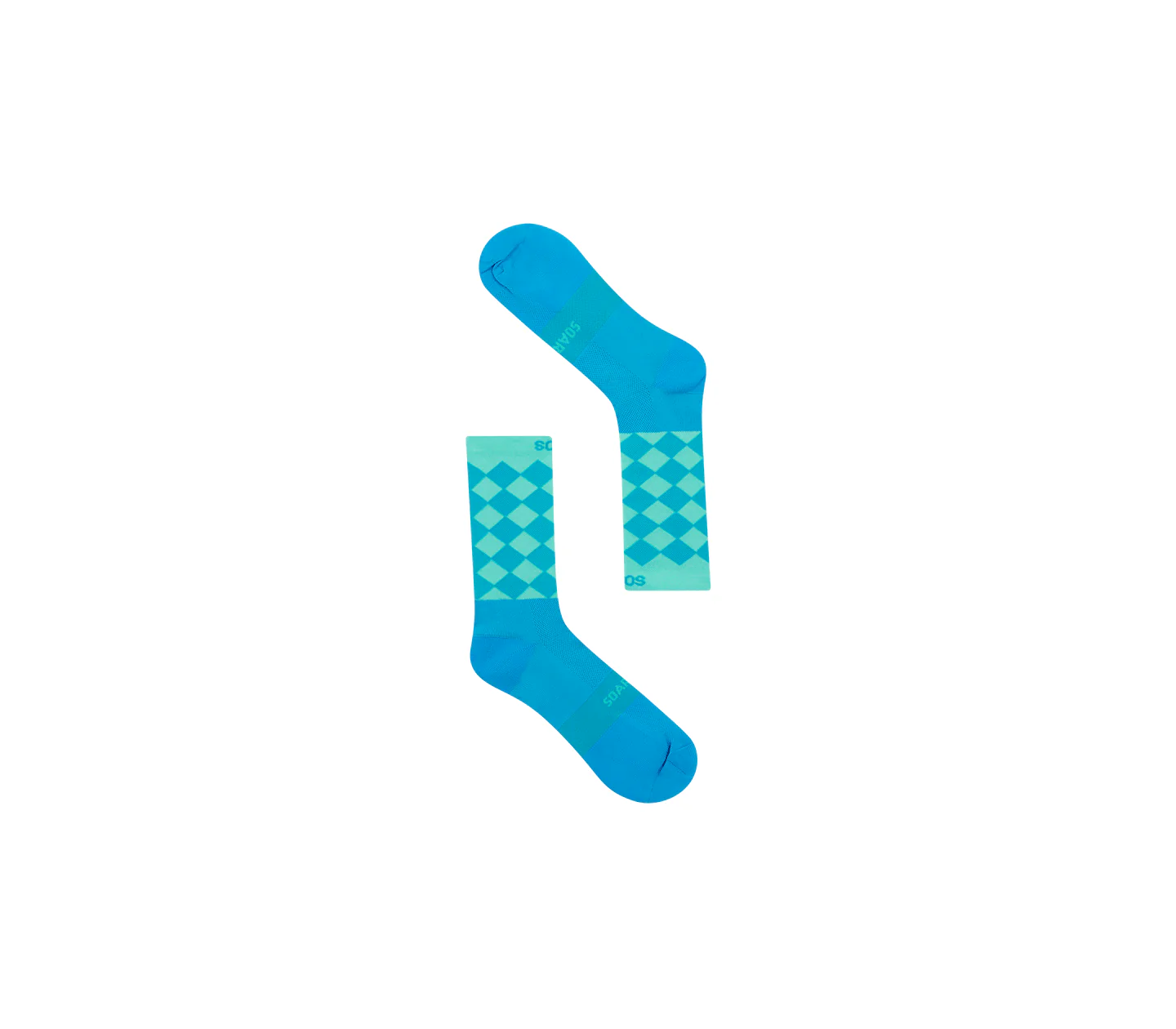Diamond Crew Sock | Turquoise - Image 2