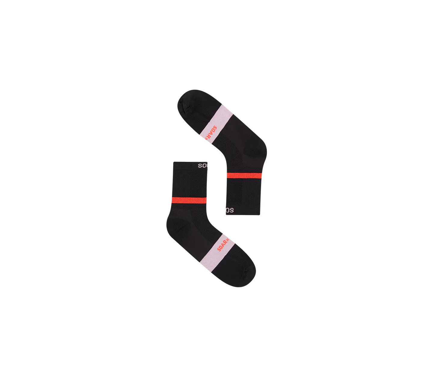 Ankle Sock | Black/Fluro Coral Pink - Image 2