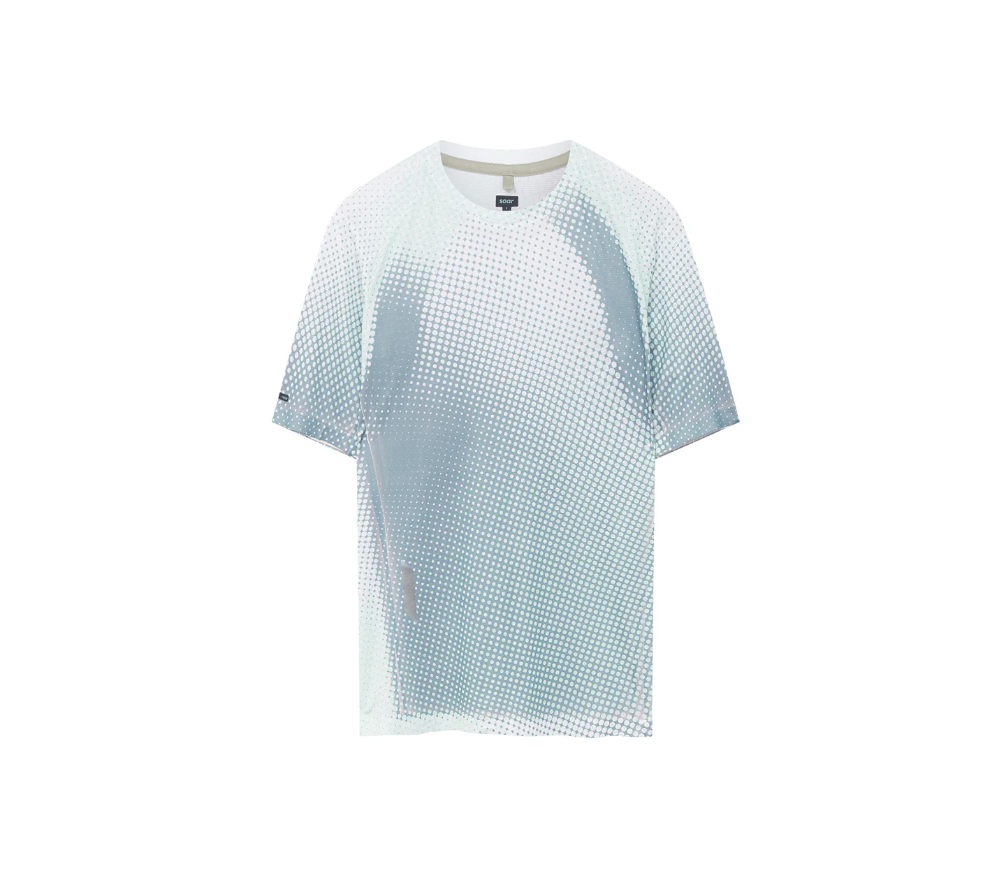 Men's Printed Tech T | Grey/Sage Dots